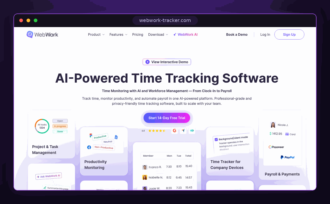 WebWork time tracking app — webwork-tracker.com